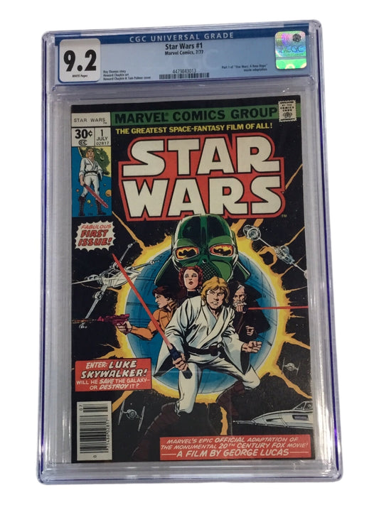 Star Wars #1 (Newsstand First Print, 1977) - CGC 9.2