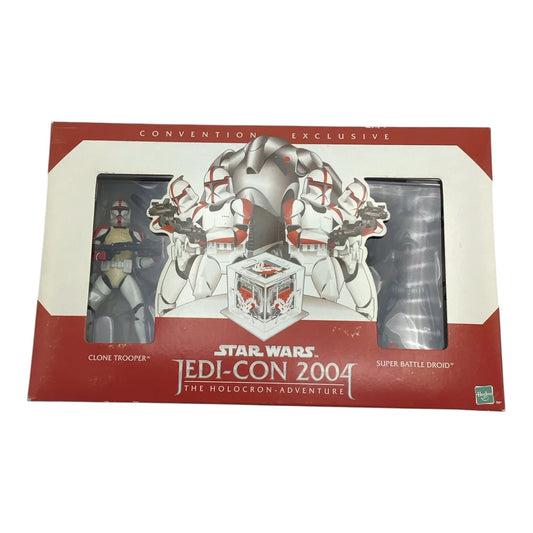 Star Wars Jedi-Con 2004 Clone Trooper & Super Battle Droid Action Figures - Convention Exclusive
