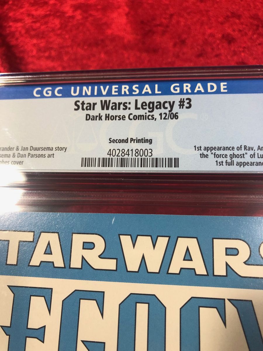 Star Wars Legacy #3 (newsstand) CGC 9.2- second printing