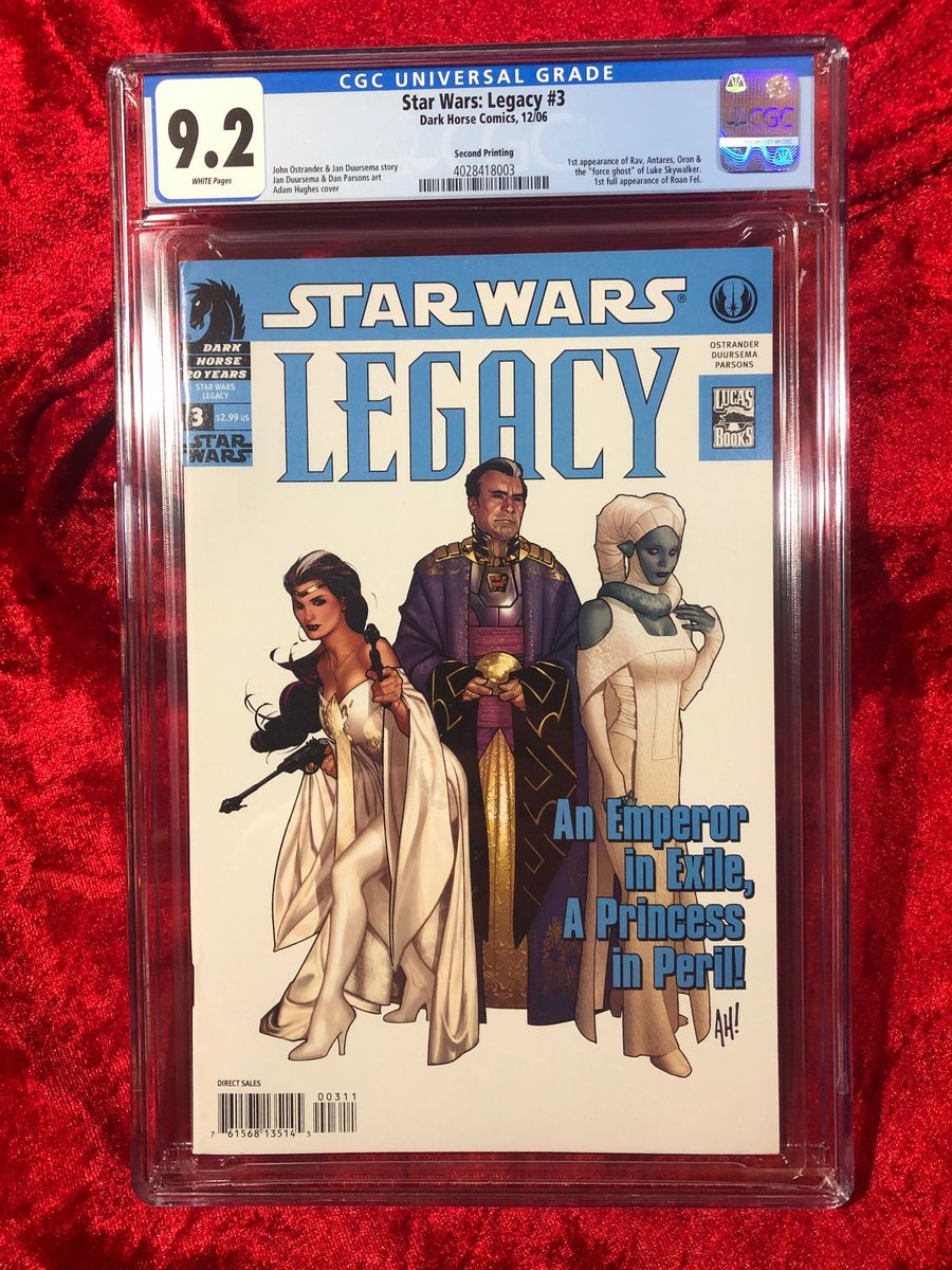 Star Wars Legacy #3 (newsstand) CGC 9.2- second printing