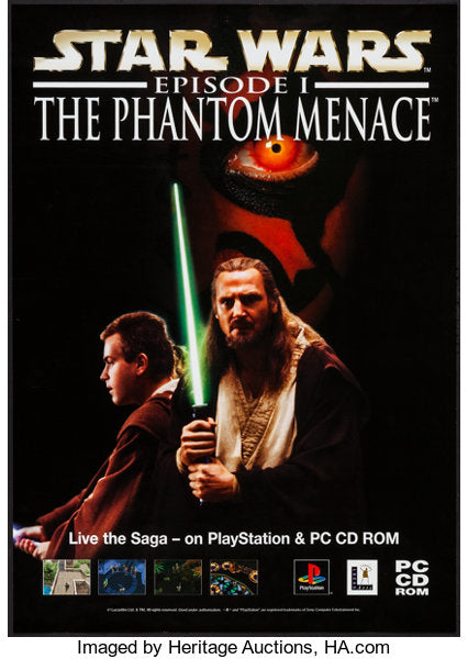 Star Wars Phantom Menace Video Game Poster