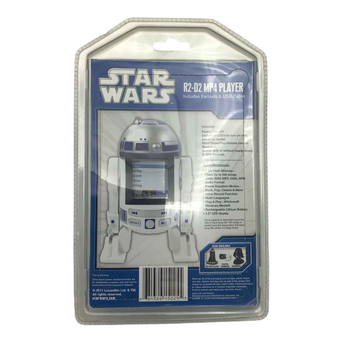 Star Wars R2-D2 MP4 Player w/ Earbuds & USB Cable (2011)