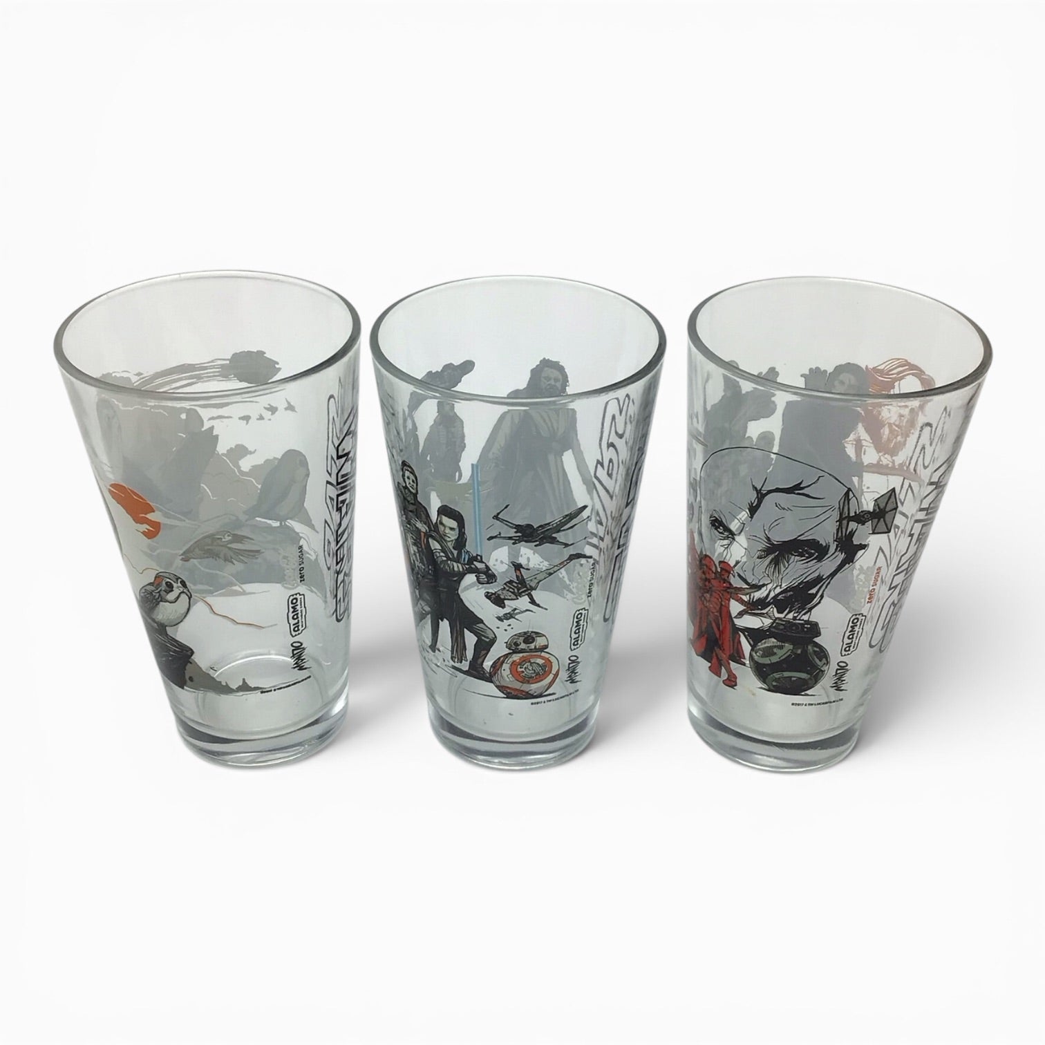 Star Wars The Last Jedi Mondo x Alamo Pint Glass Set of 3