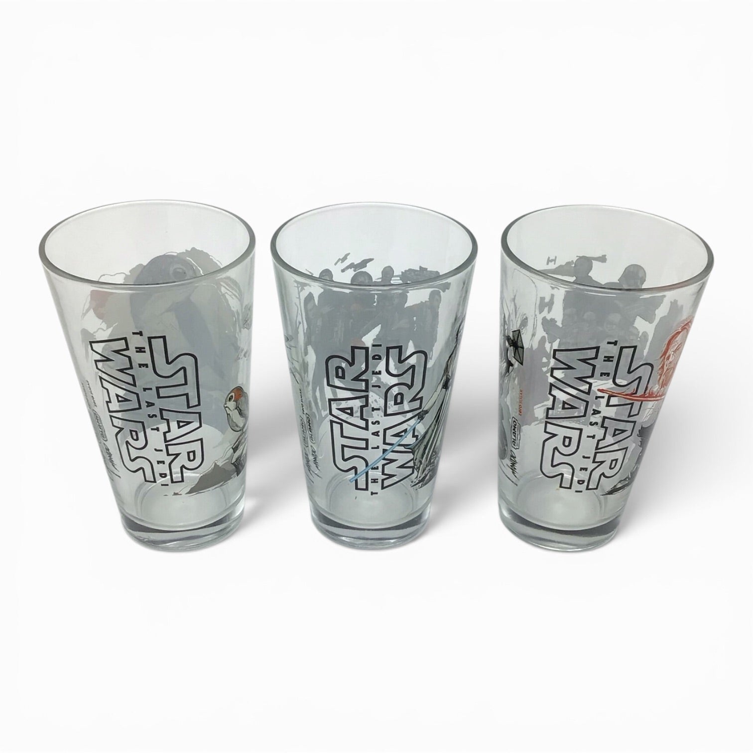 Star Wars The Last Jedi Mondo x Alamo Pint Glass Set of 3