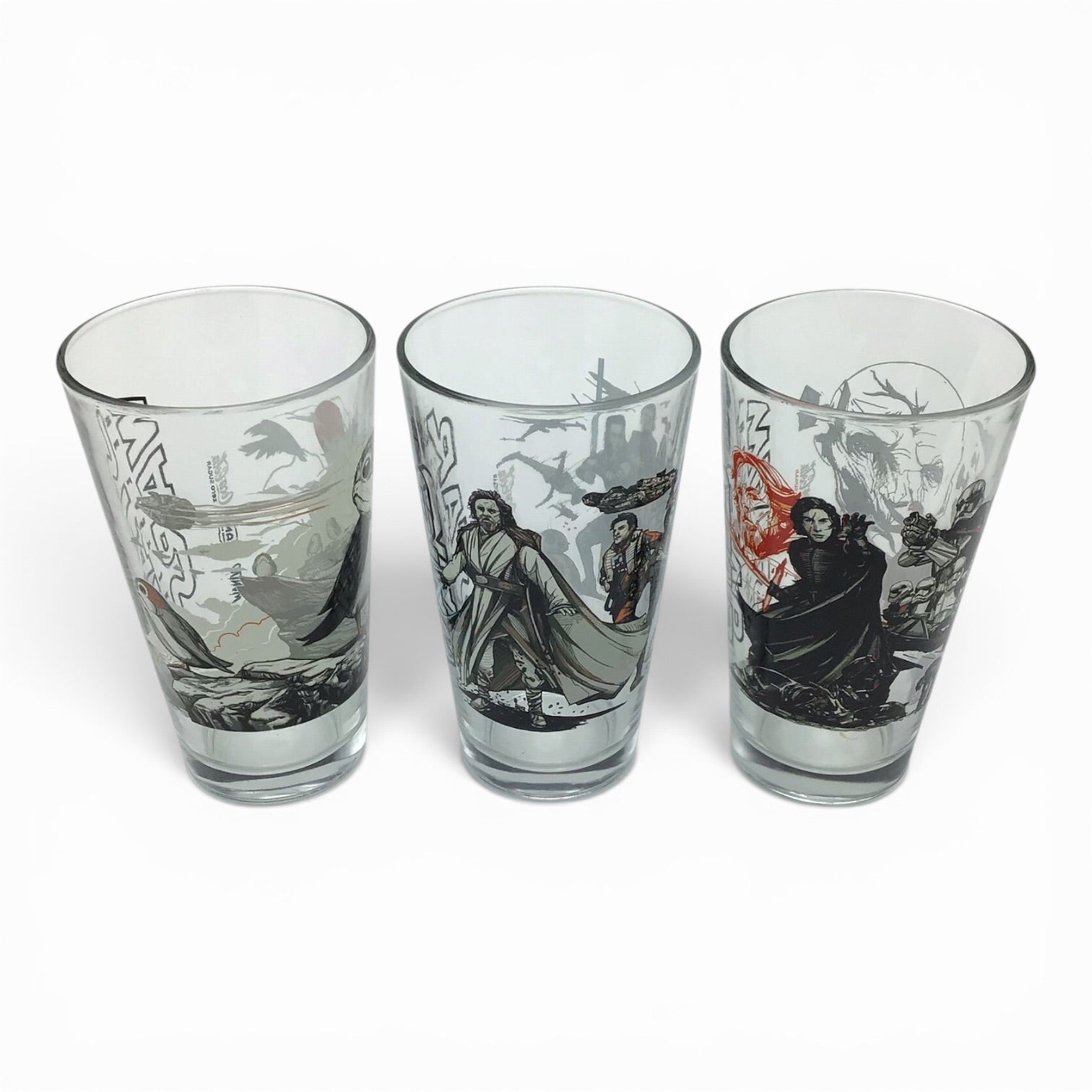 Star Wars The Last Jedi Mondo x Alamo Pint Glass Set of 3