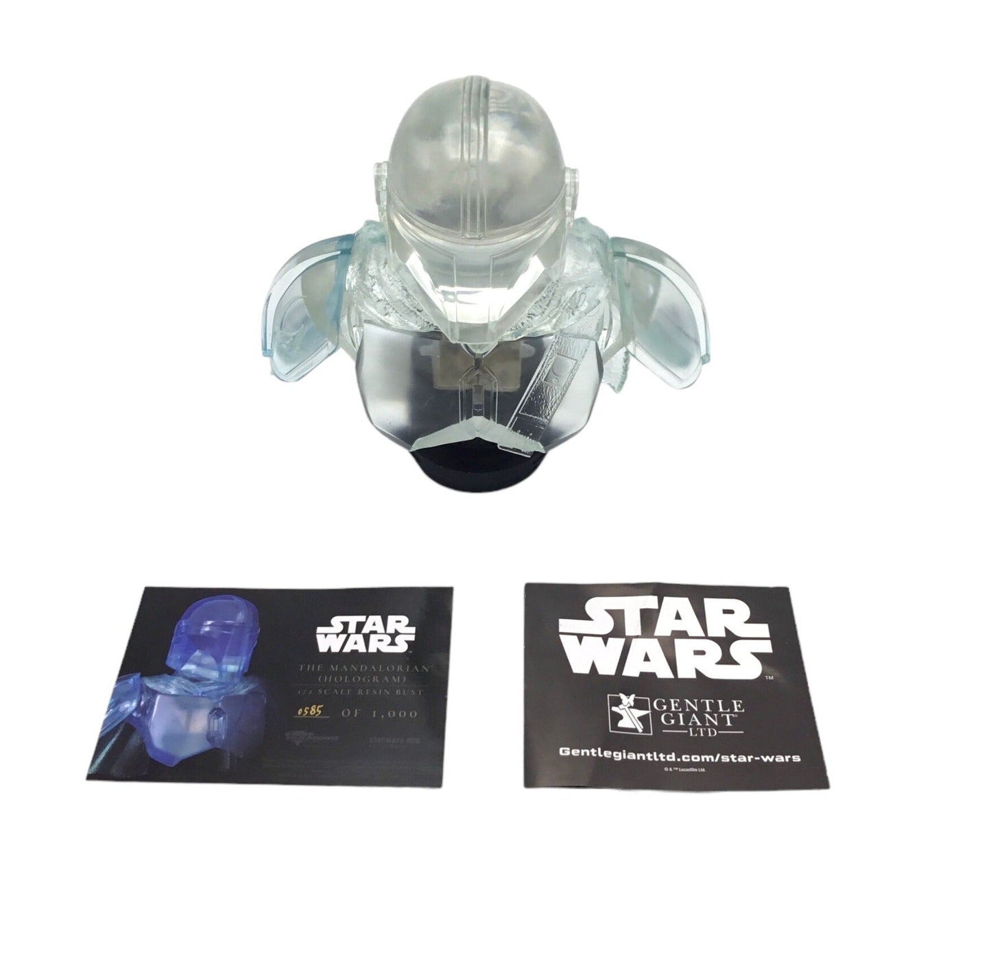 Star Wars The Mandalorian Hologram Light Up Bust L3D SDCC 2021 10" Statue Diamond