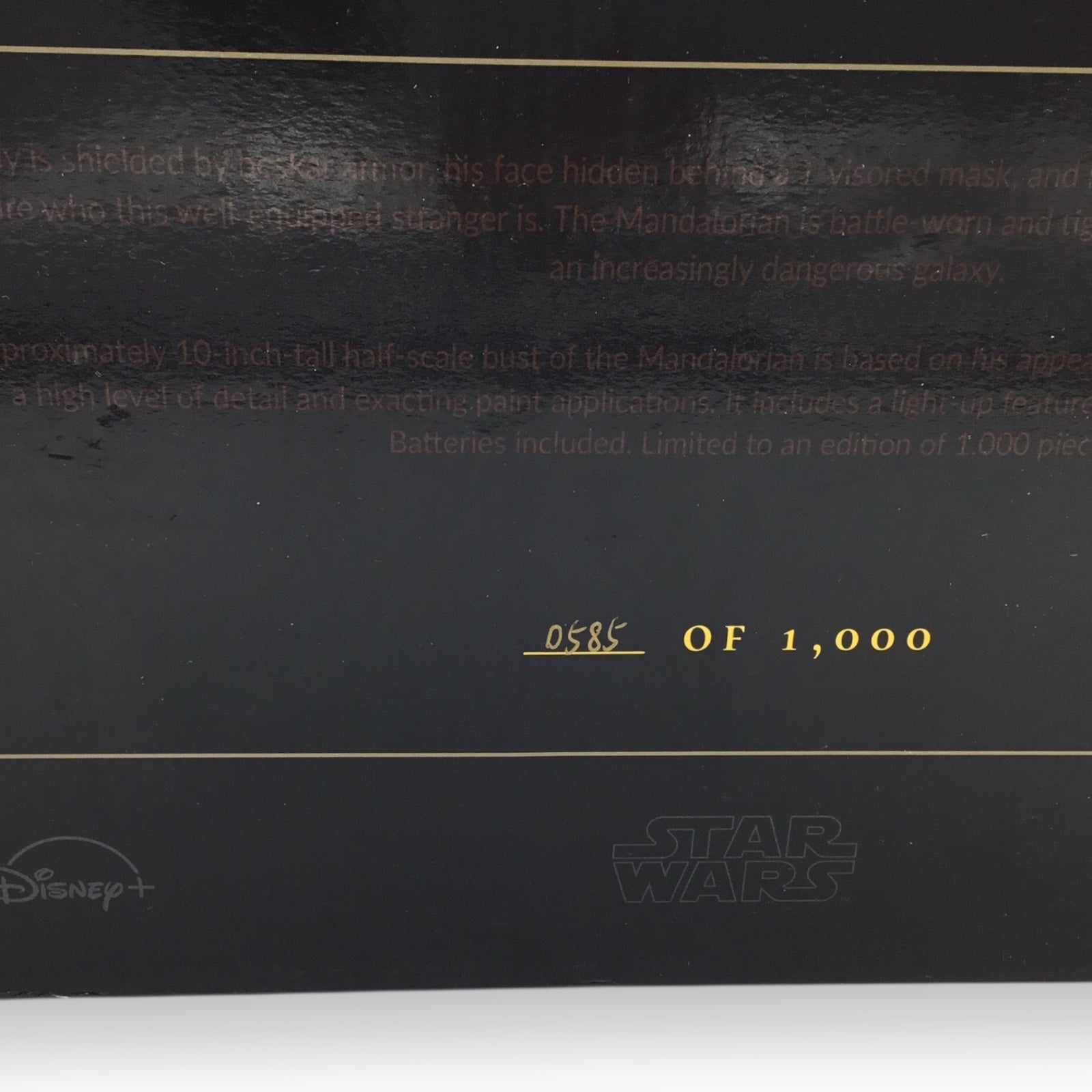 Star Wars The Mandalorian Hologram Light Up Bust SDCC 2021 10" Statue Gentle Giant