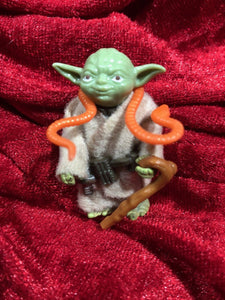Star Wars - Yoda 1980 Action Figure with Walking Stick and Bright Orange Snake