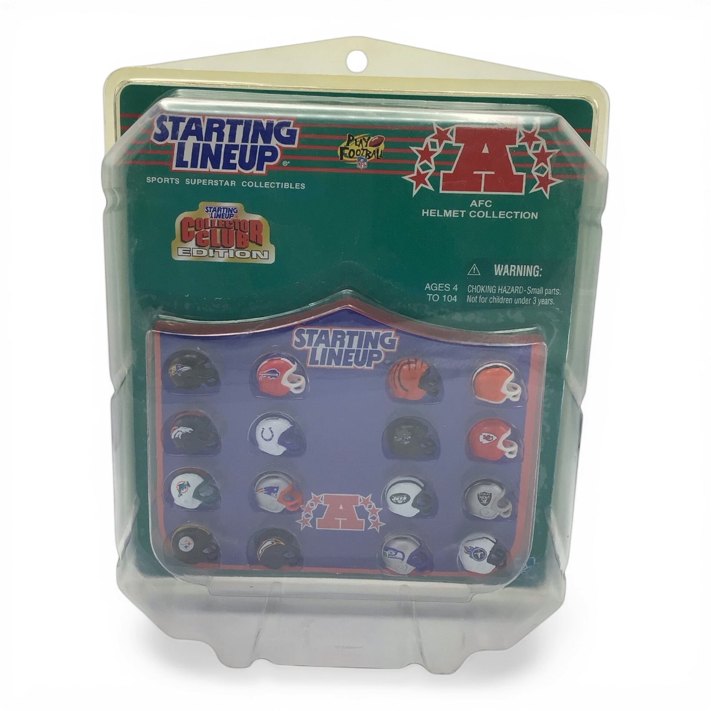 Starting Lineup Collector Club Edition AFC Helmet Collection - Hasbro 1999