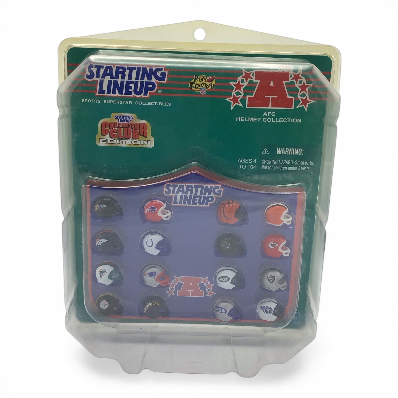 Starting Lineup Collector Club Edition AFC Helmet Collection - Hasbro 1999