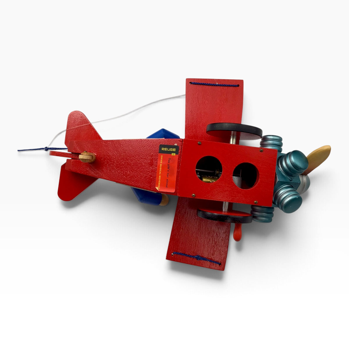 Steinbach German Red Baron Fokker Dr.I Smoking Airplane Man - Music Box