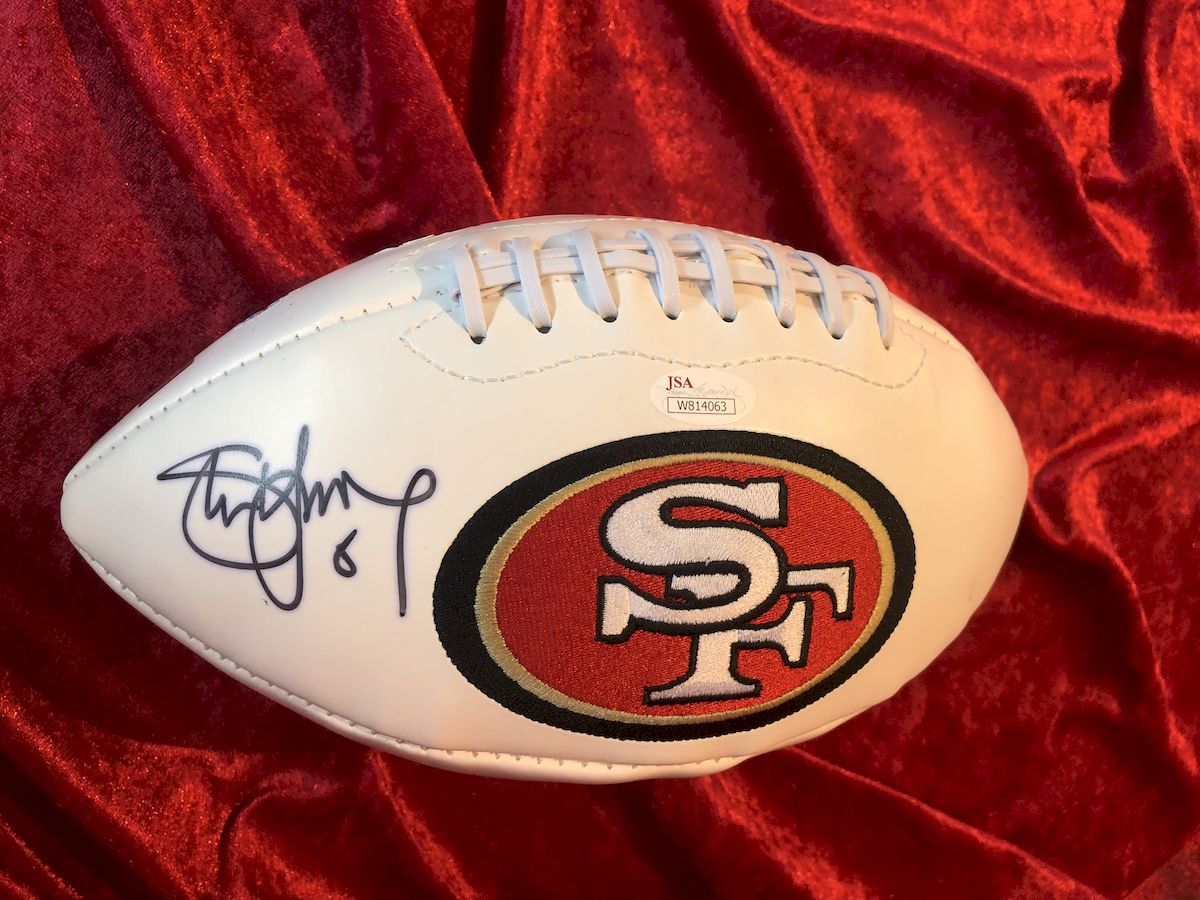 Steve Young 49ers Certified Authentic Autographed Football Shadowbox