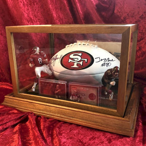 Steve Young & Jerry Rice 49ers Autographed Football Shadowbox