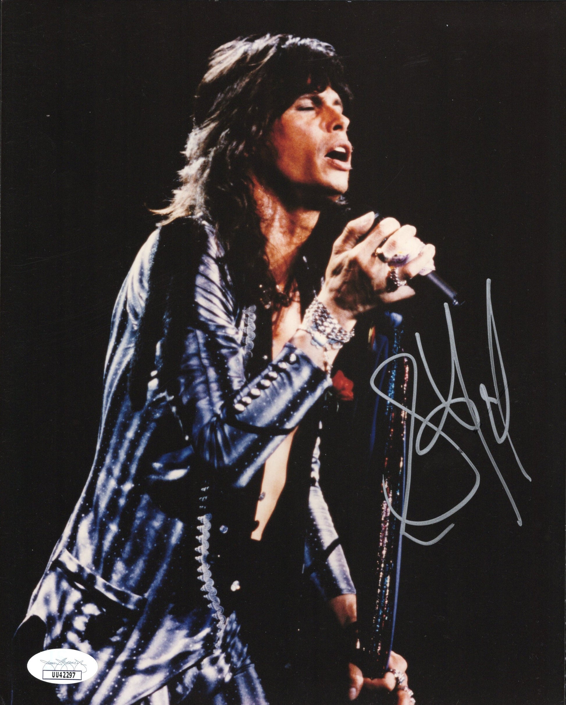 Steven Tyler Signed Photo 8x10 Aerosmith Live Shot JSA & PSA Certified