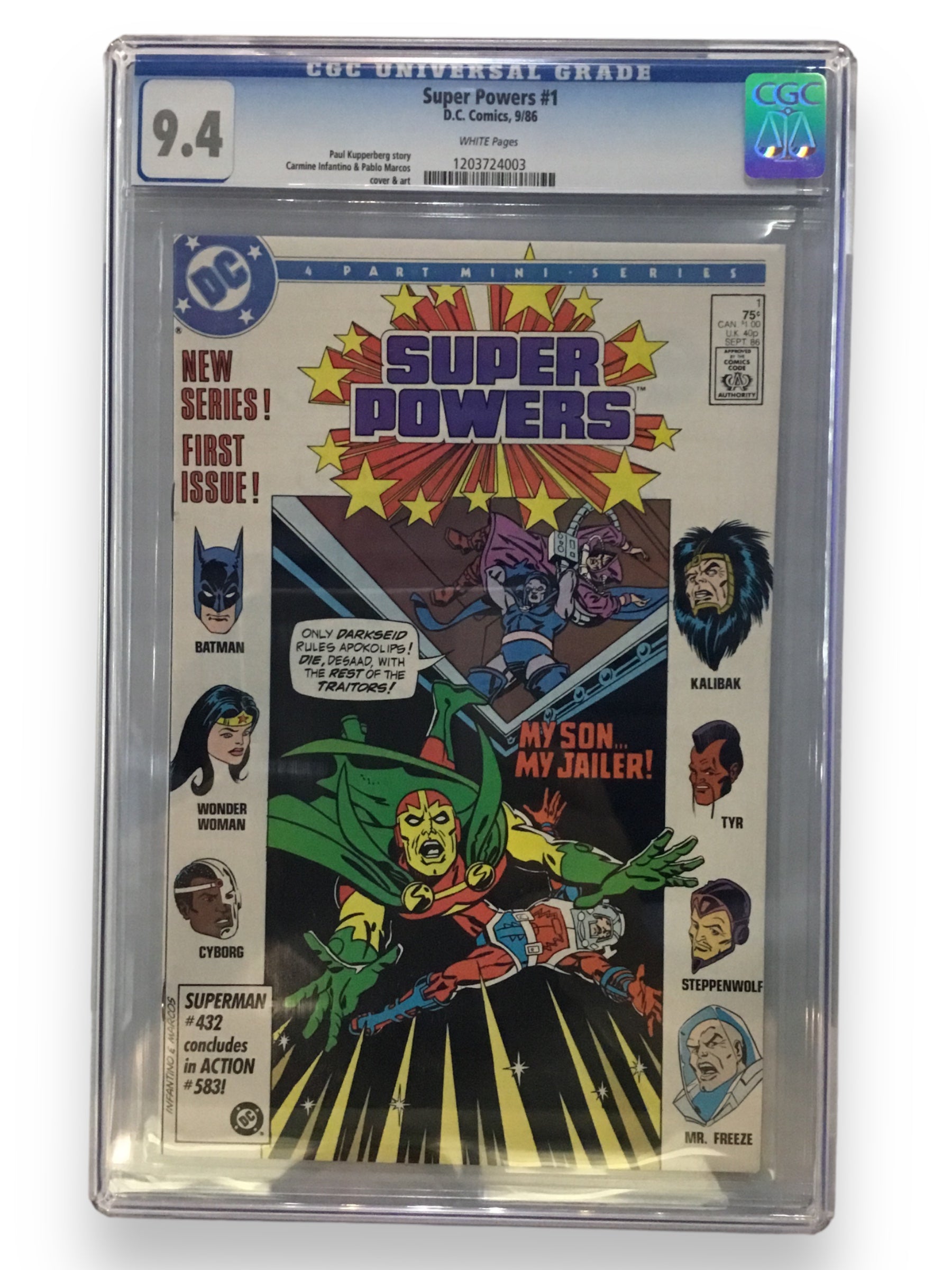 Super Powers (1986) #1 CGC 9.4 Comic Book