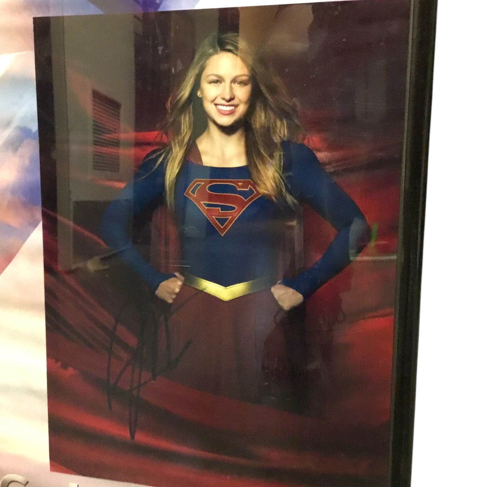 Supergirl Kara Danvers Poster and Signed Photo Framed