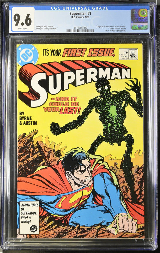 Superman #1 - DC Comics 1987 - CGC 9.6 - John Byrne and Terry Austin