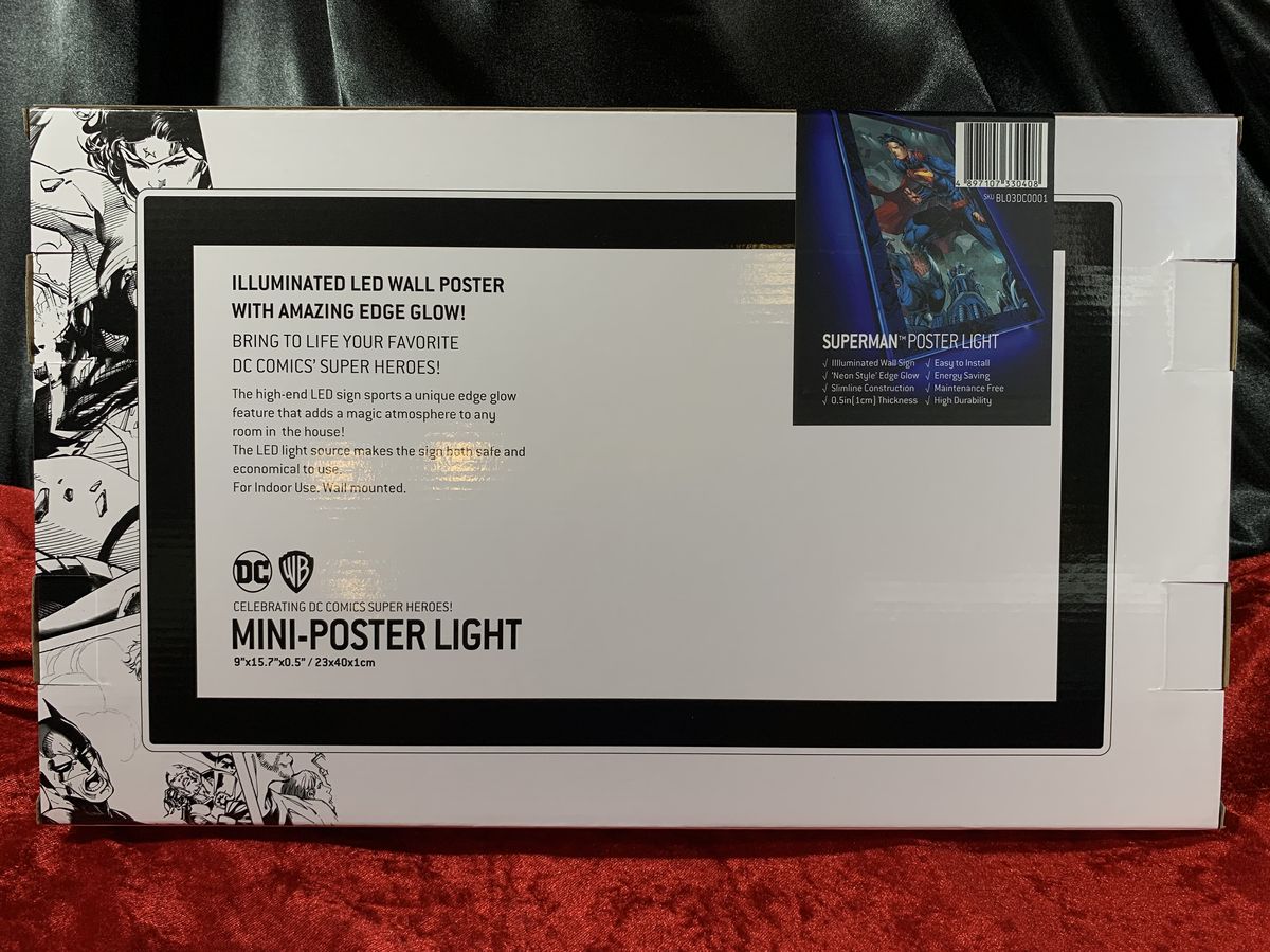 Superman Illuminated LED Edge Glow Light DC Brandlite Mini Poster