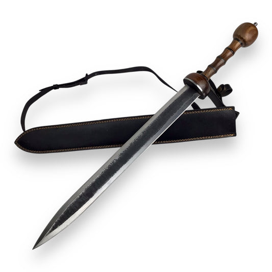 Sword Gladiator-Type with Sheath | Local Blacksmith Tempered Damascus Steel