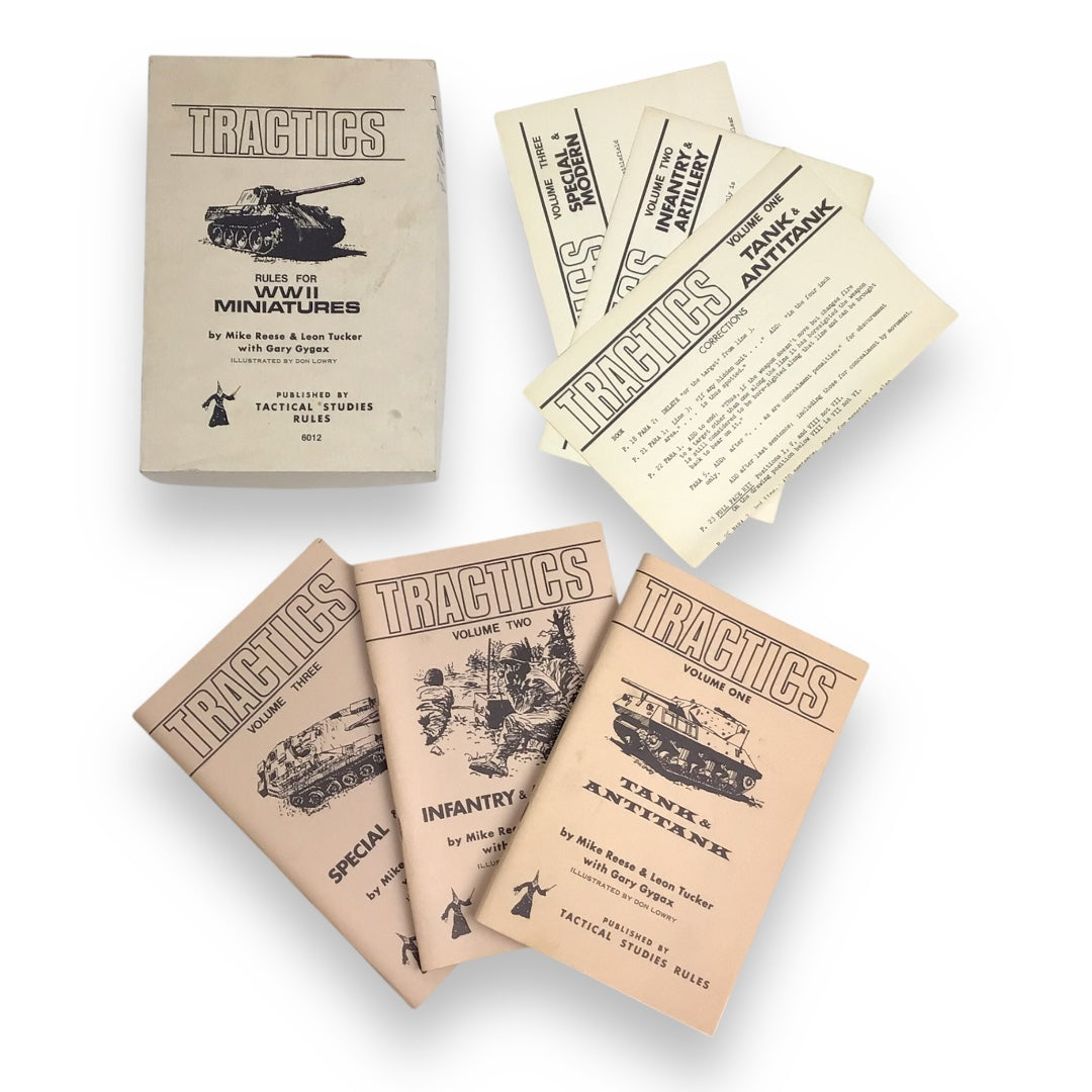 TSR Tractics (1975) - Rare First Edition WWII Miniatures Rules - White Box Set - Gary Gygax