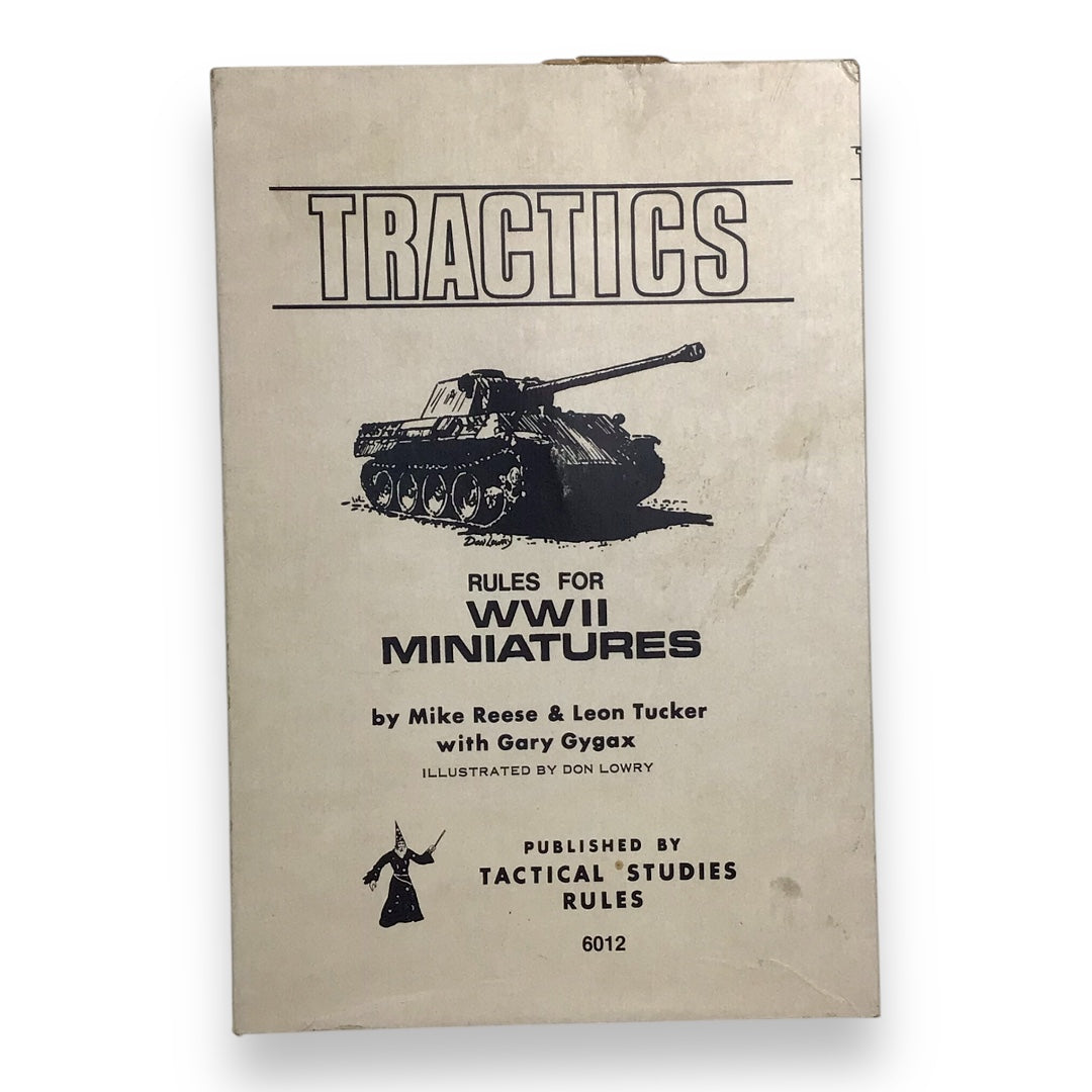 TSR Tractics (1975) - Rare First Edition WWII Miniatures Rules - White Box Set - Gary Gygax