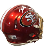 Talanoa Hufanga Autographed San Francisco 49ers Flash Red Mini Helmet with Beckett Certification