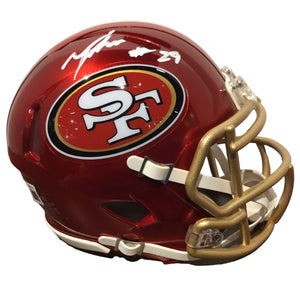 Talanoa Hufanga Autographed San Francisco 49ers Flash Red Mini Helmet with Beckett Certification