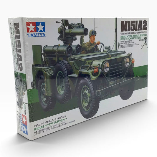 Tamiya 35125 1/35 M151A2 w/TOW Missile Launcher M220 Scale Model Kit - 1983 - New