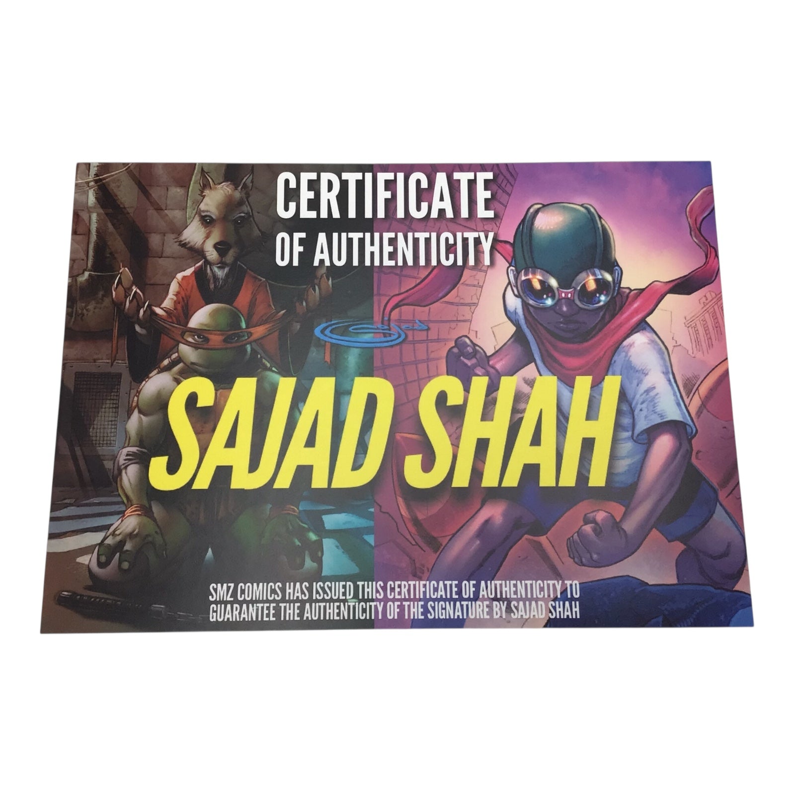 Teenage Mutant Ninja Turtles #1 Exclusive Variant Signed by Sajad Shah – COA