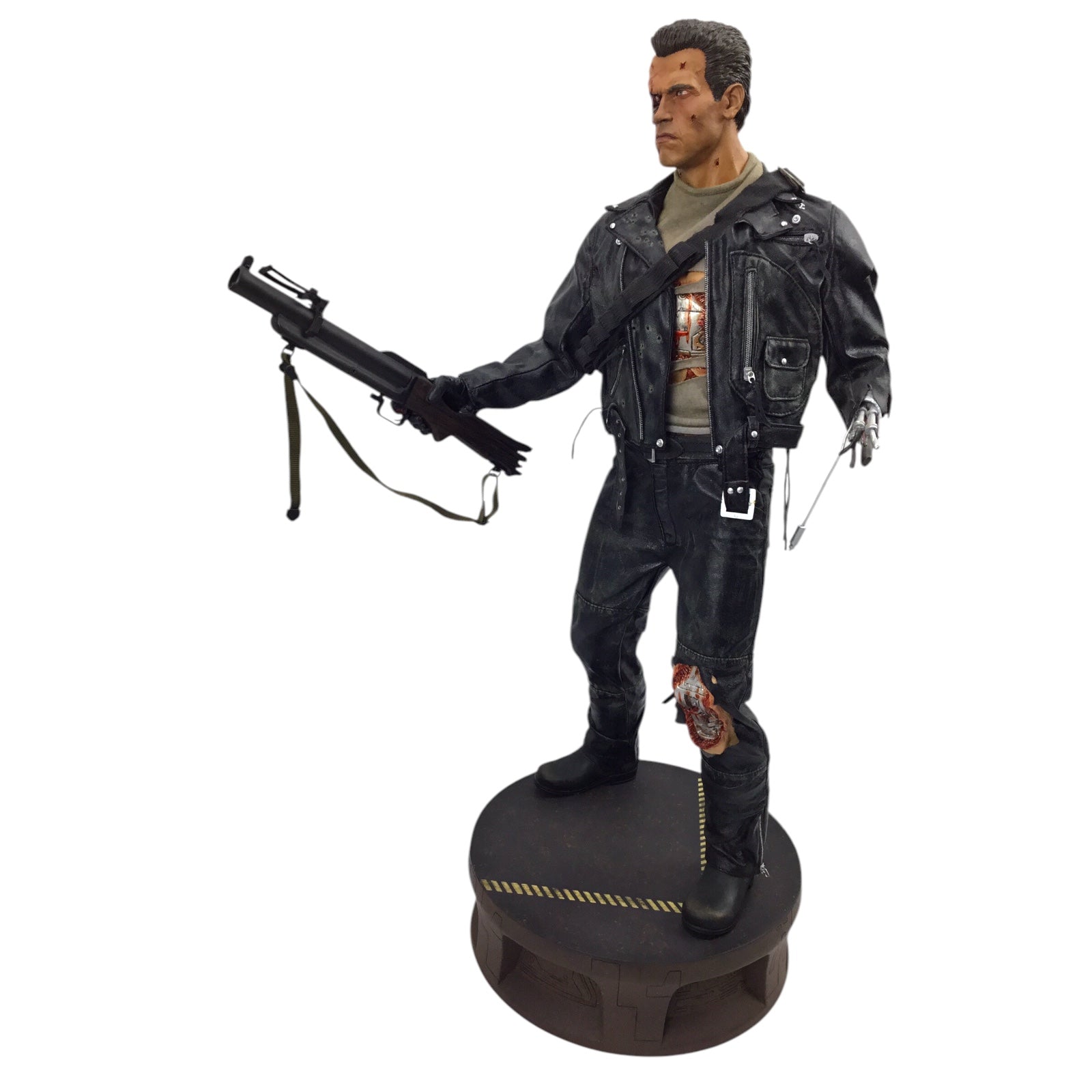 Terminator 2 T-800 Battle Damaged Sideshow Collectibles 1/4 Scale Polystone Statue