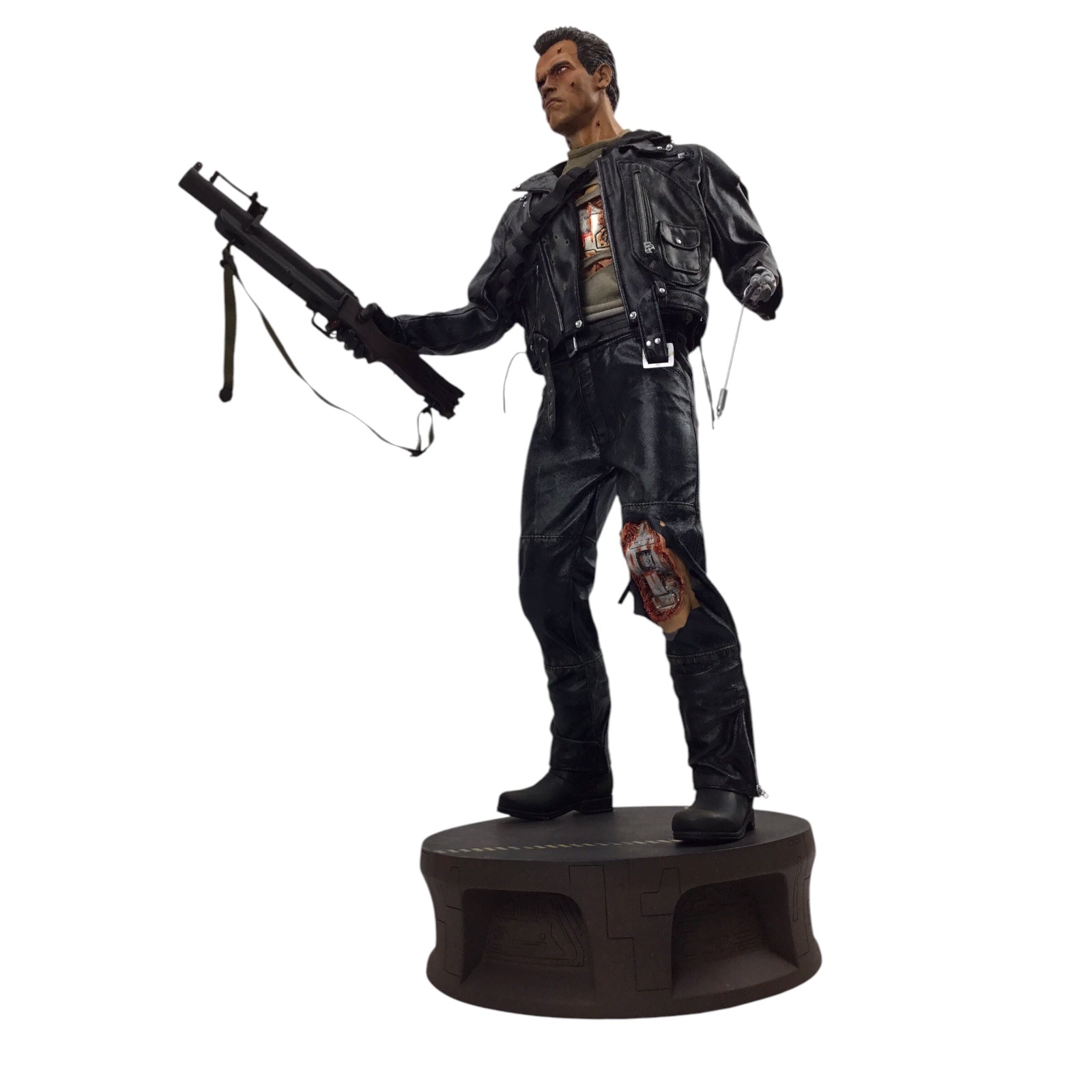 Terminator 2 T-800 Battle Damaged Sideshow Collectibles 1/4 Scale Polystone Statue