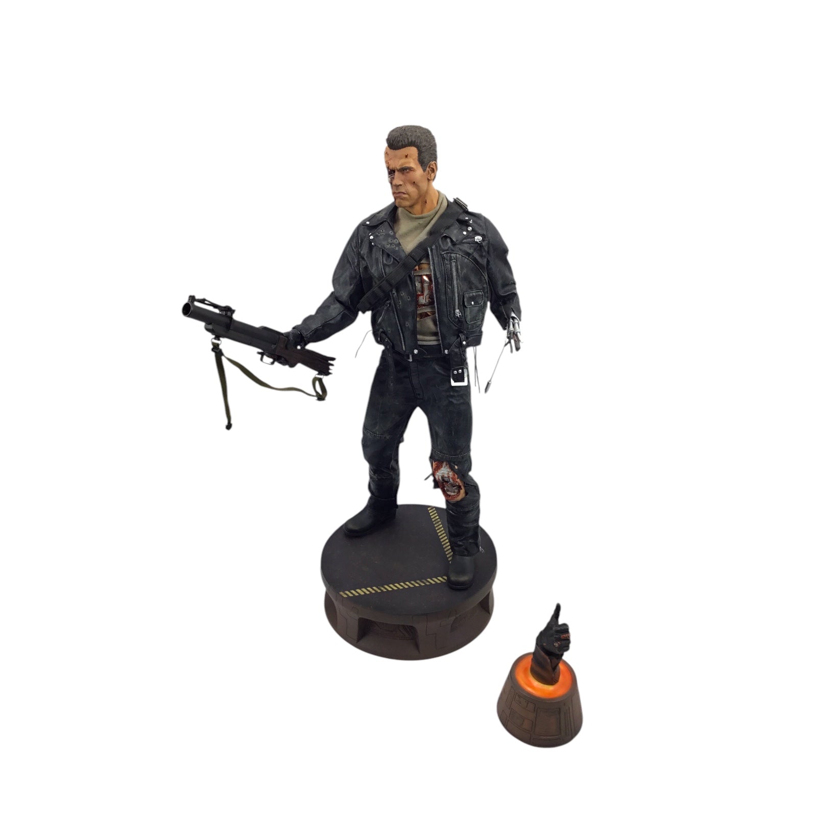 Terminator 2 T-800 Battle Damaged Sideshow Collectibles 1/4 Scale Polystone Statue