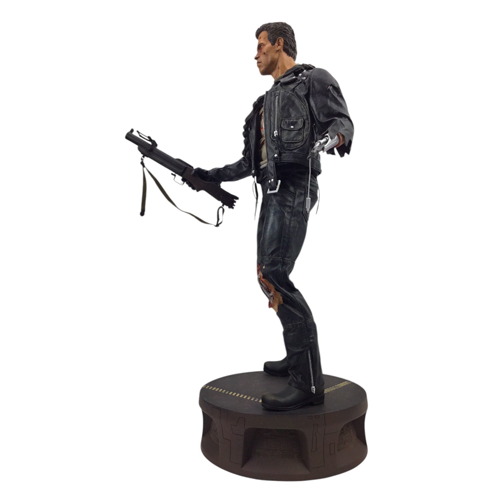 Terminator 2 T-800 Battle Damaged Sideshow Collectibles 1/4 Scale Polystone Statue