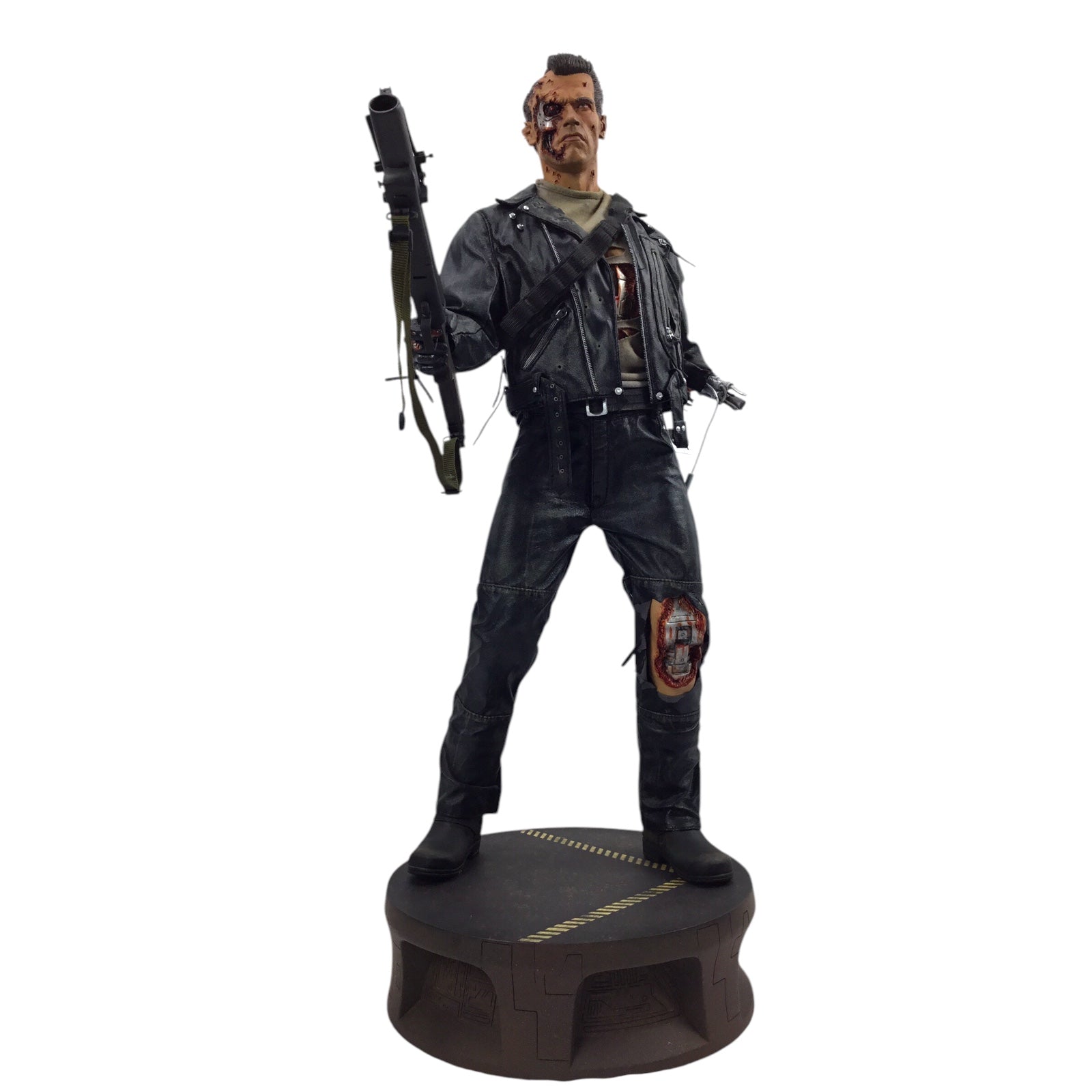 Terminator 2 T-800 Battle Damaged Sideshow Collectibles 1/4 Scale Polystone Statue