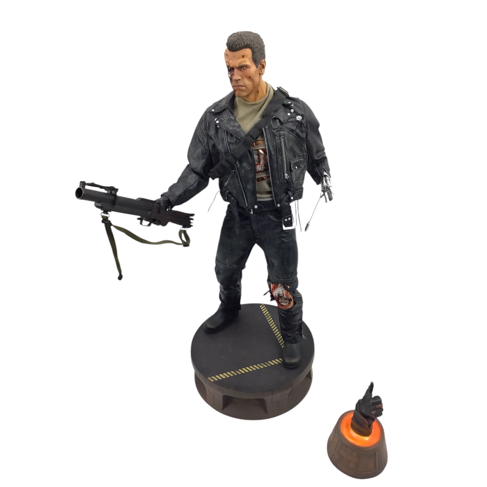 Terminator 2 T-800 Battle Damaged Sideshow Collectibles 1/4 Scale Polystone Statue