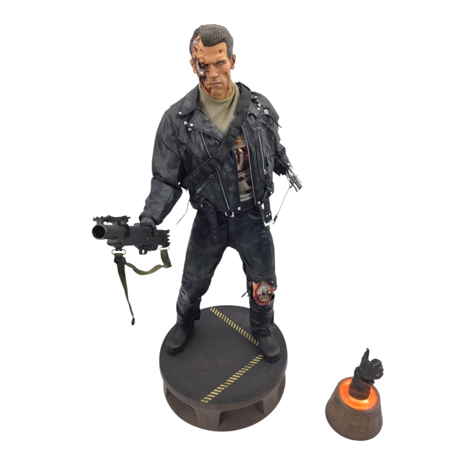 Terminator 2 T-800 Battle Damaged Sideshow Collectibles 1/4 Scale Polystone Statue