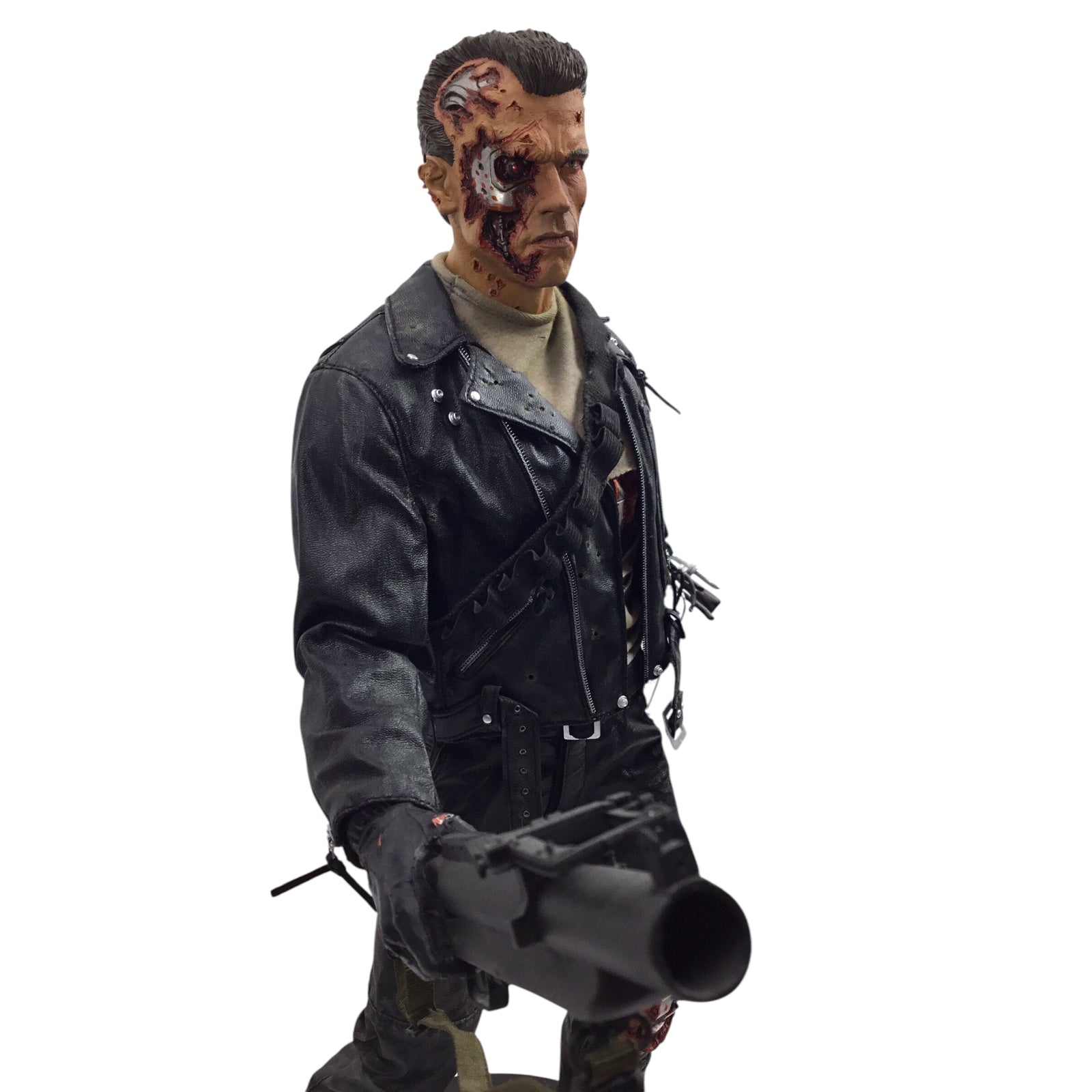 Terminator 2 T-800 Battle Damaged Sideshow Collectibles 1/4 Scale Polystone Statue