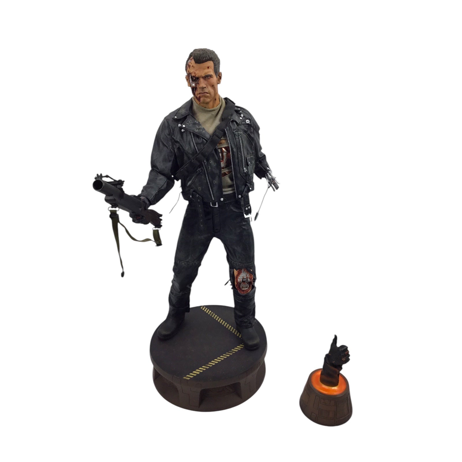 Terminator 2 T-800 Battle Damaged Sideshow Collectibles 1/4 Scale Polystone Statue