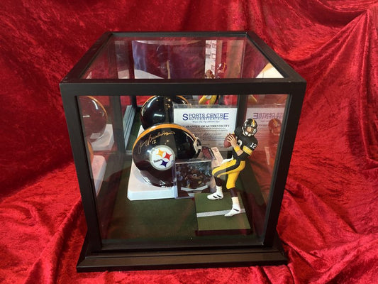 Terry Bradshaw Steelers Certified Authentic Autographed Mini-helmet Shadowbox