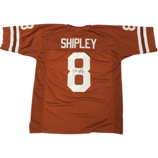 Texas Longhorns Jordan Shipley #8 Signed Orange Jersey (Size XL, Excellent Condition)