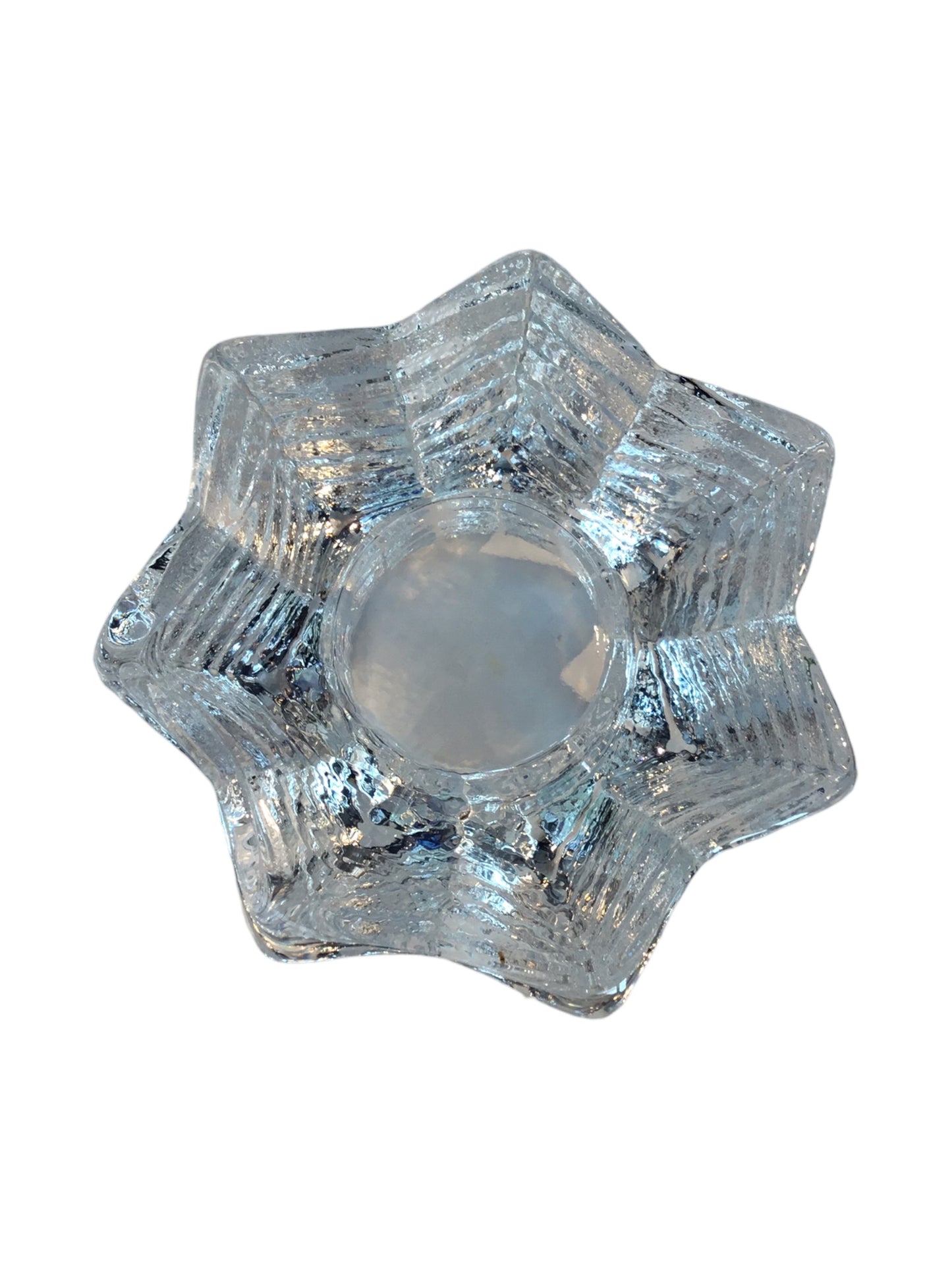 Textured Volcano Glass Candle Holder