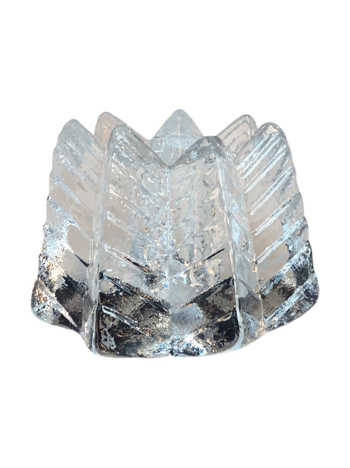 Textured Volcano Glass Candle Holder