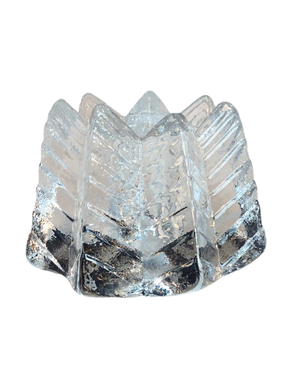 Textured Volcano Glass Candle Holder Collectors Crossroads