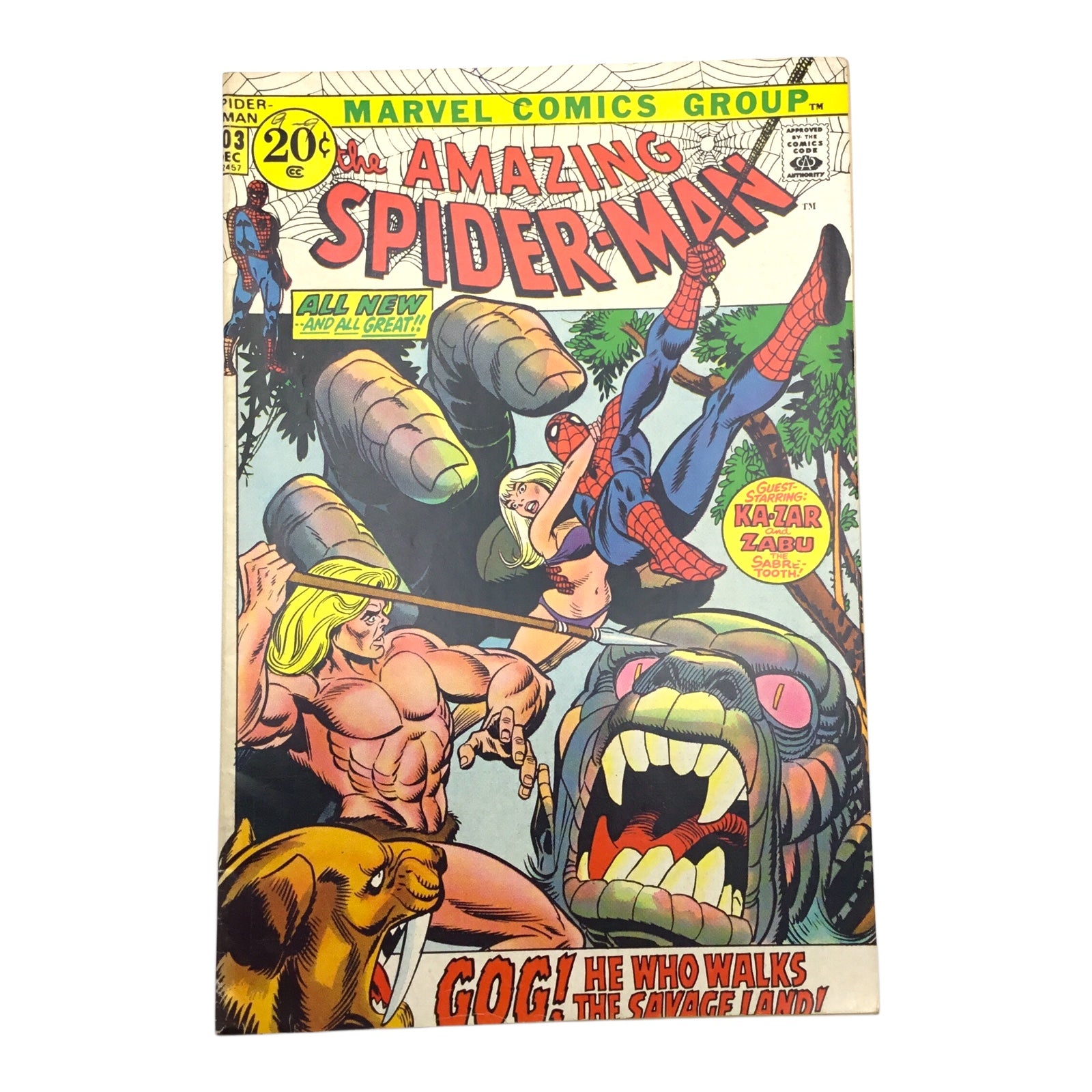 The Amazing Spider-Man #103 “Gog! He Who Walks The Savage Land!” (VG/FN)