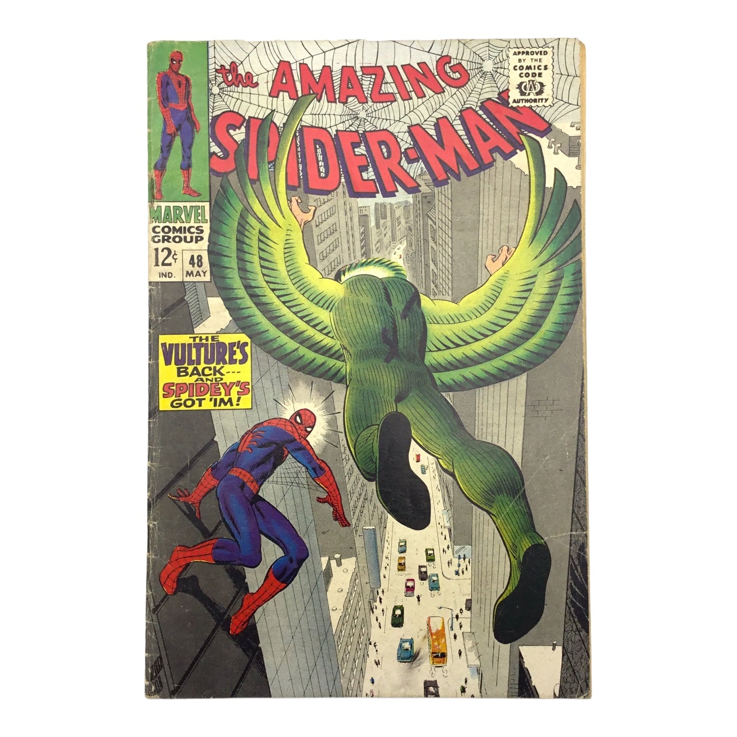 The Amazing Spider-Man #48 – “The Vulture’s Back and Spidey’s Got ’Im!” (FR/GD)