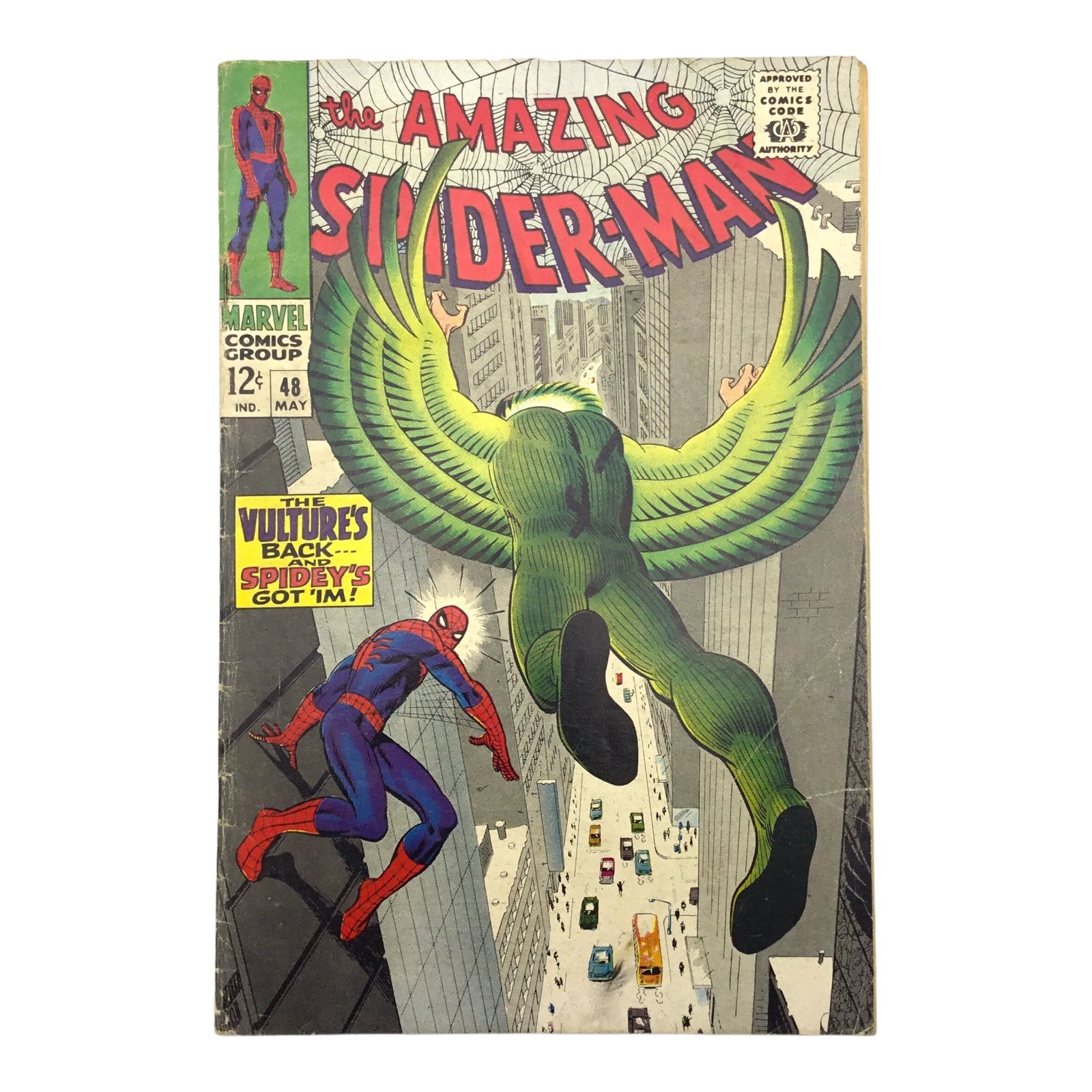 The Amazing Spider-Man #48 – “The Vulture’s Back and Spidey’s Got ’Im!” (FR/GD)