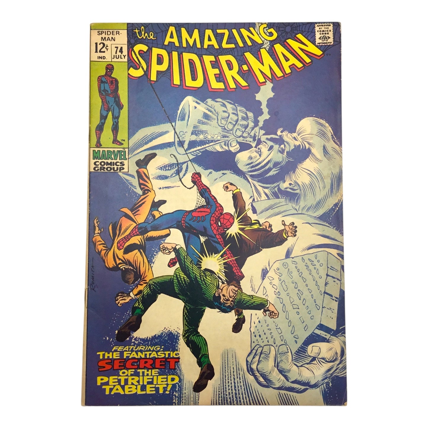 The Amazing Spider-Man #74 – “Featuring The Fantastic Secret of the Petrified Tablet!” (GD/VG)