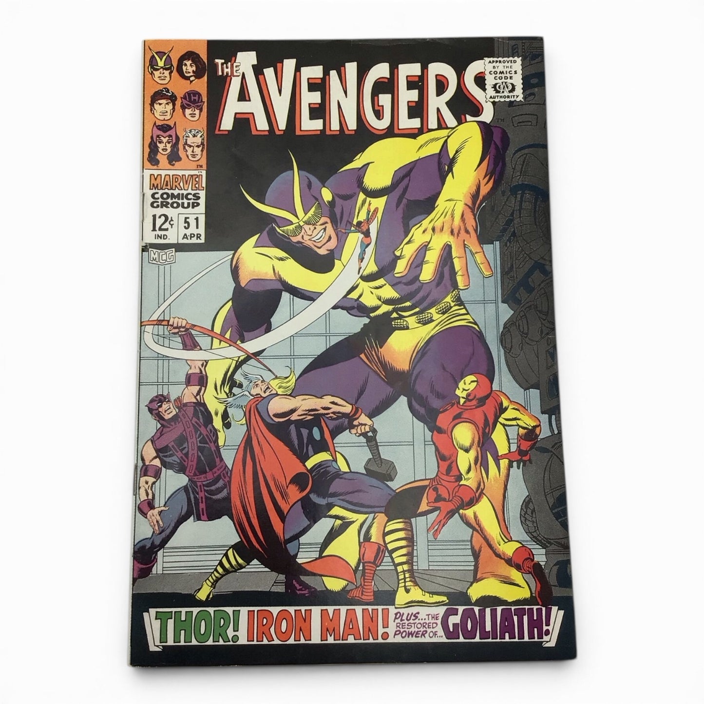 The Avengers #51 - Thor, Iron Man, Plus the Restored Power of the Goliath