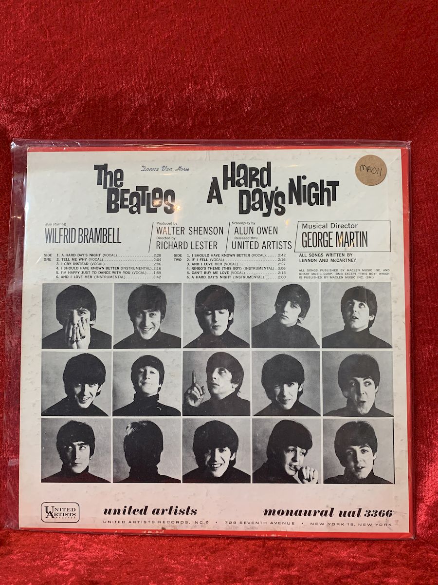 The Beatles A Hard Day's Night MONO 33 LP Album 1964 VG++ Original Pressing