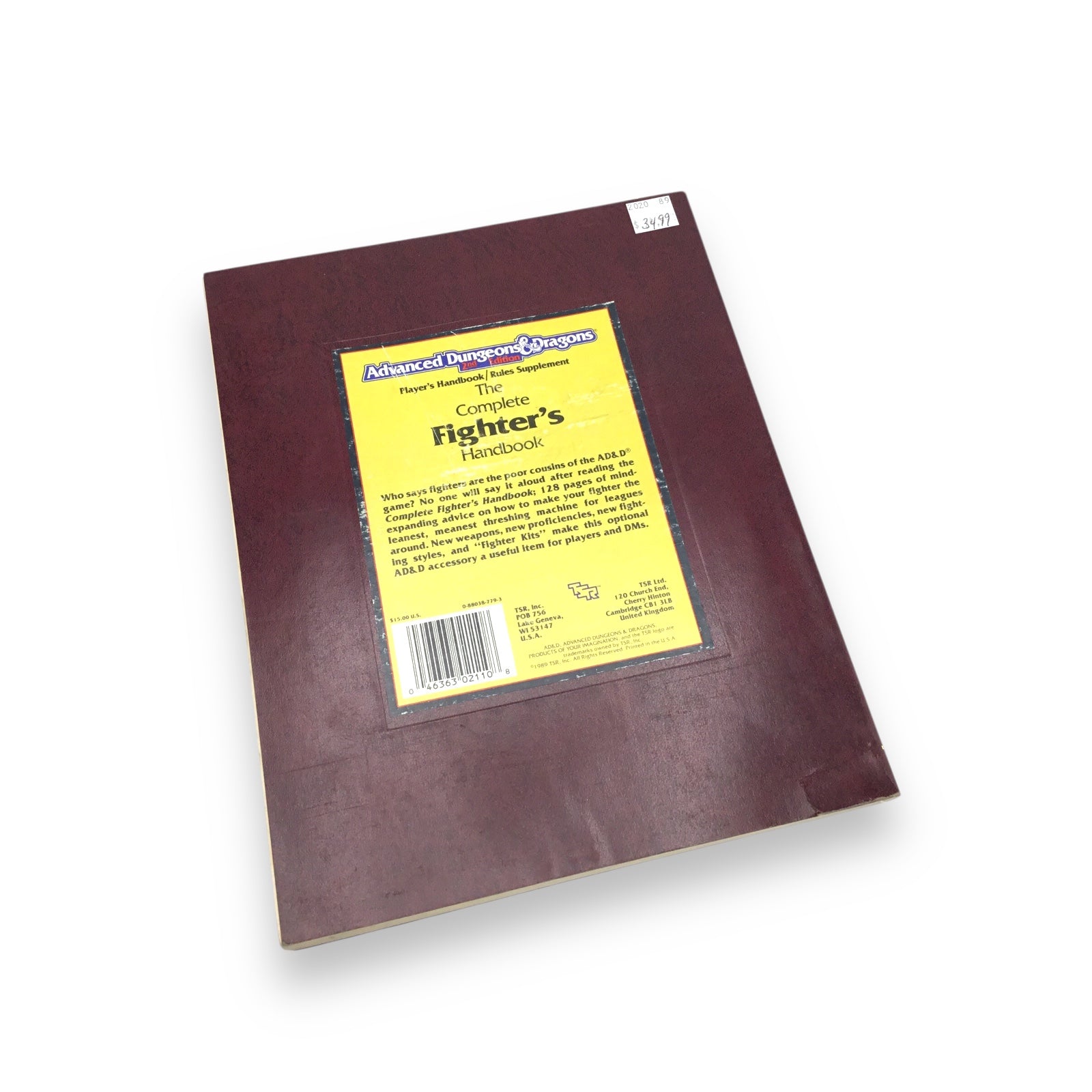 The Complete Fighter's Handbook Advanced Dungeons & Dragons 2nd Edition